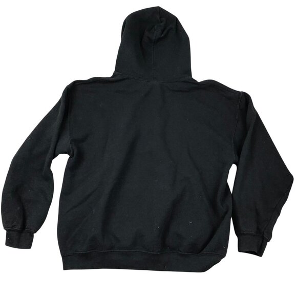 Mens Hoodie Sweatshirt Large Pullover Death Is A Cat Person Grim Reaper Casual - Picture 2 of 9